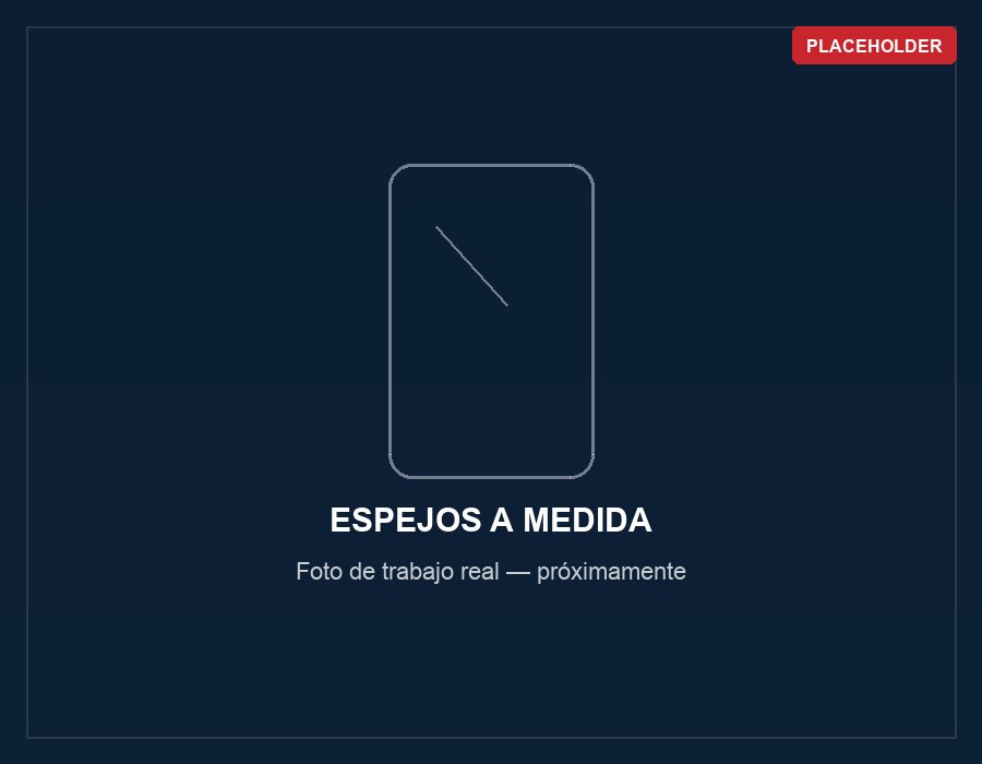 Espejo a medida con marco de aluminio instalado por FC Aluminios